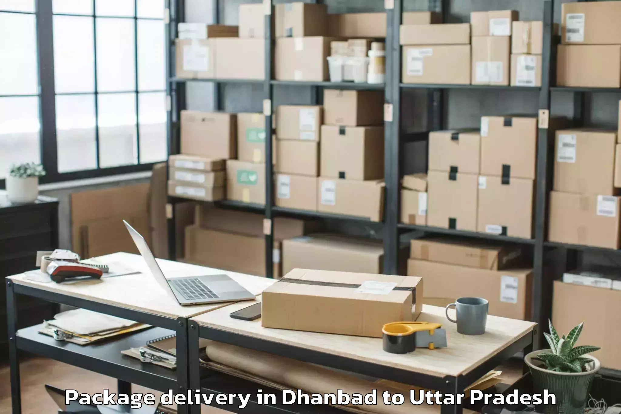 Top Dhanbad to Sahawar Package Delivery Available